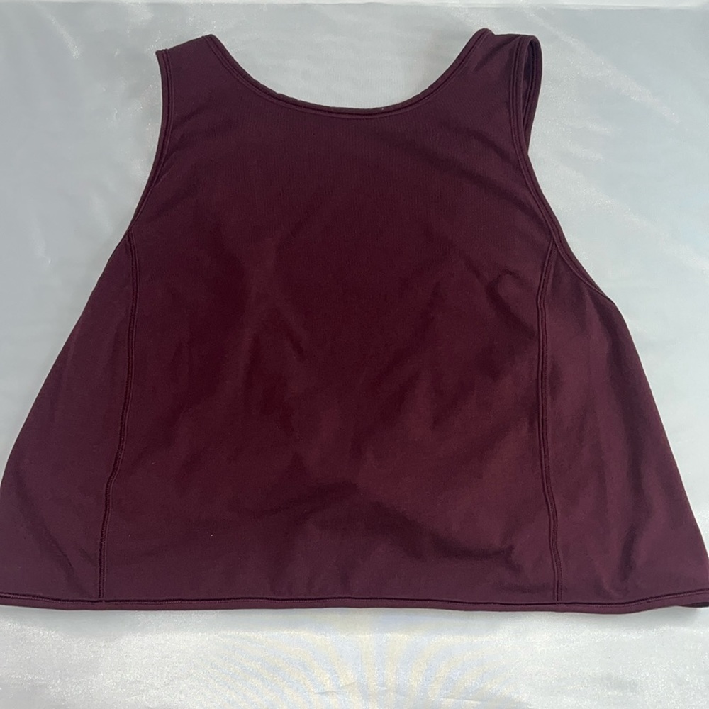 Lululemon Maroon Top With Twist In Back - image 1
